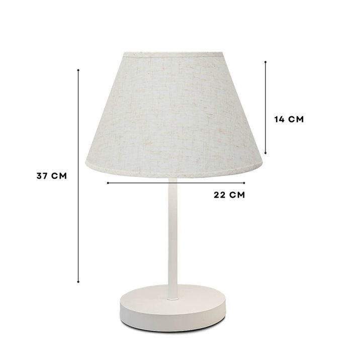 Opviq Lámpara de Mesa con Pantalla de Tela Crema Opviq Lámpara de Mesa con Pantalla de Tela Crema